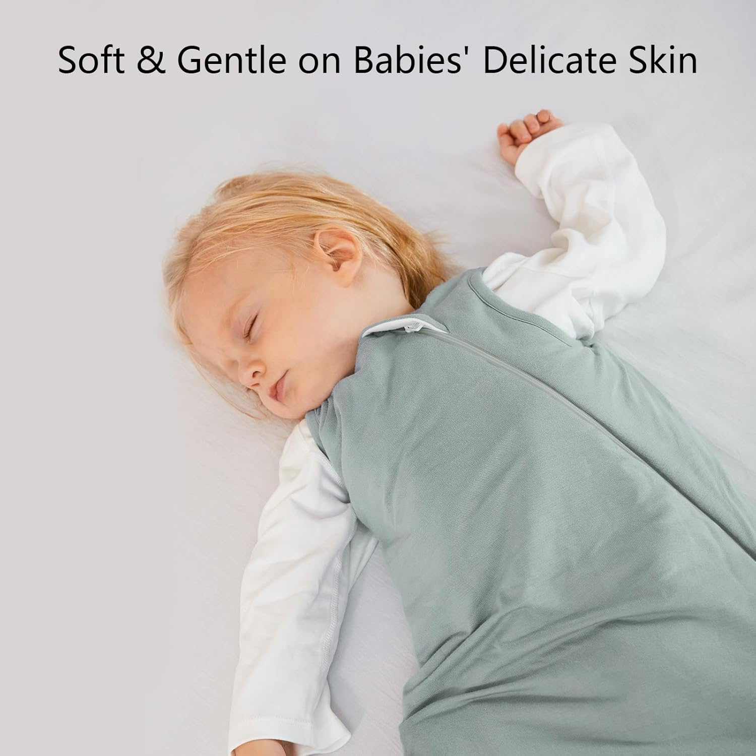 BubblePanda Rayon Made from Bamboo Sleep Sack 2t-3t 0.5 Tog Soft Lightweight Toddler Sleep Sack 24-36 Months for Babies 2-Way Zipper Wearable Blanket Baby 3t