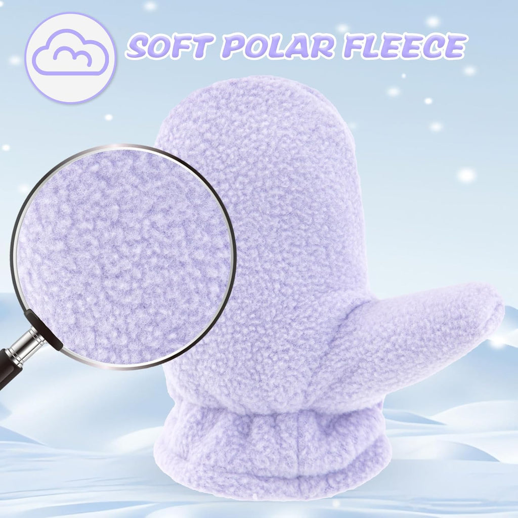 BAVST Baby Toddler Winter Mittens Girls Warm Fleece Lined Gloves Kids Sherpa Lined Mittens for Boys