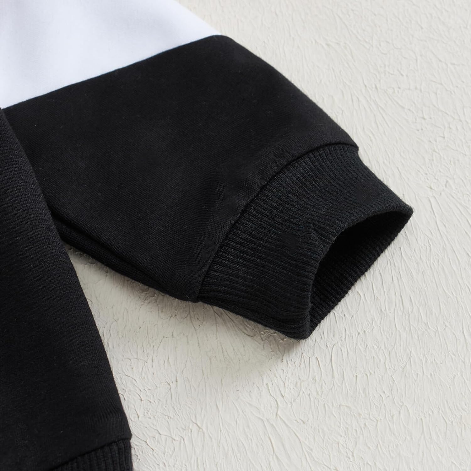 Kupretty Toddler Baby Boy Fall Winter Clothes Color Block Long Sleeve Sweatshirt Pullover Tops + Joggers Pants Outfit Set