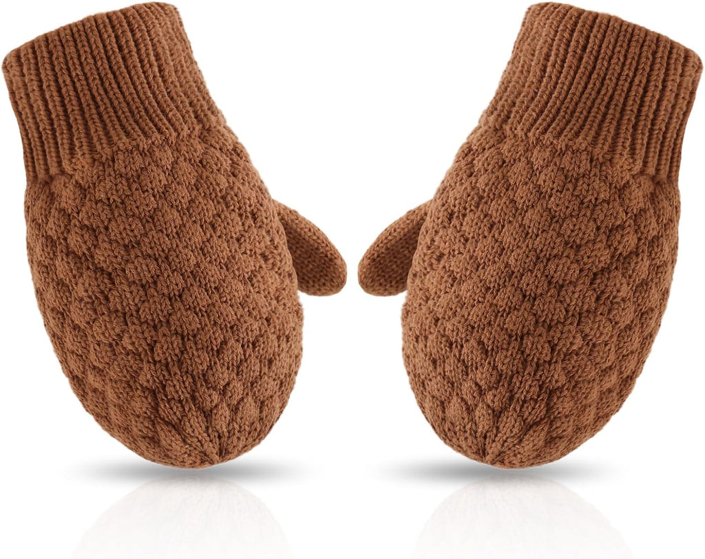 Baby Knit Mittens Toddler Boys Girls Gloves Winter Infant Newborn No Scratch Mitten 0-3 Years