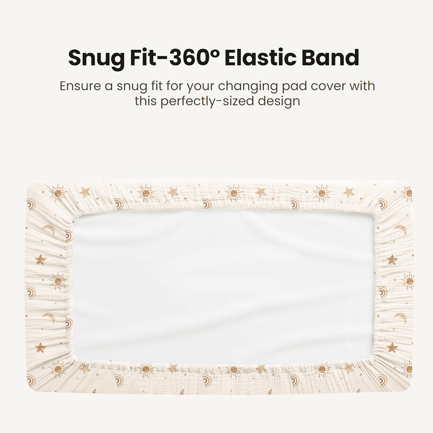 Konssy Waterproof Muslin Changing Pad Cover 2 Pack, Quilted Cotton Fitted Diaper Changing Table Cover, Soft Changing Pad Sheets for Girls Boys (Sunbeam Yellow,Coffice)