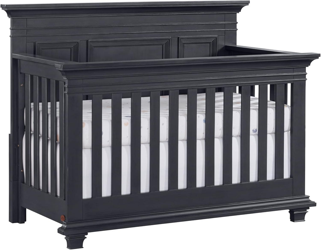 Oxford Baby Weston 4-in-1 Convertible Baby Crib, Midnight Slate, Green Guard Gold Certified