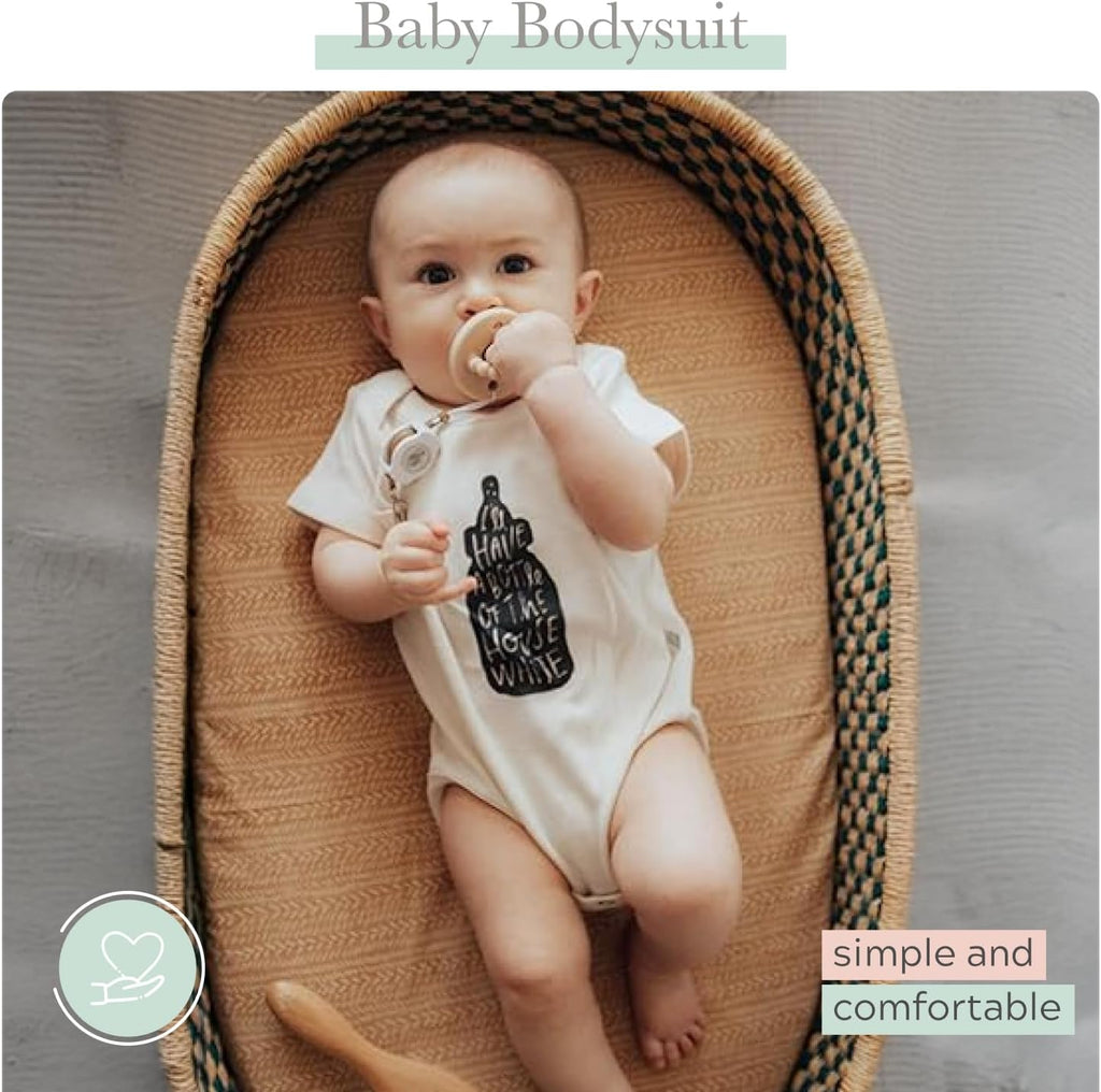 Finn + Emma Organic Cotton Graphic Baby Onesie - Gender Neutral Bodysuits for Babies 0-12 Months in Multiple Sizes and Styles