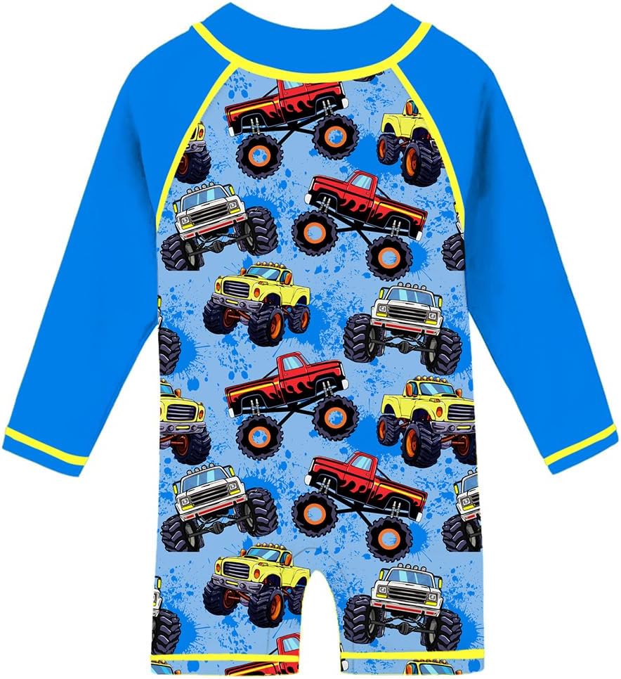 Funnycokid Baby Swimsuit Boy Toddler Bathing Suit Rash Guard UPF 50+ Swimwear 6 Months-4T