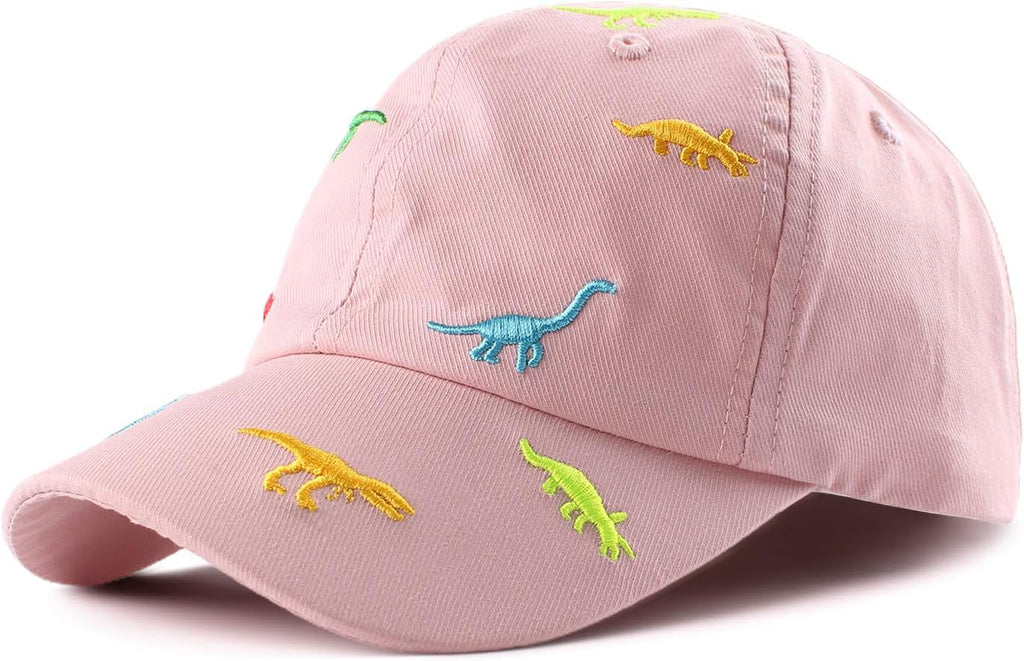 JANGANNSA Dinosaur Boys Girls Caps Embroidery Baby Baseball Caps Cotton Infant Toddler Kids Hat Spring Summer Autumn 2-6Y