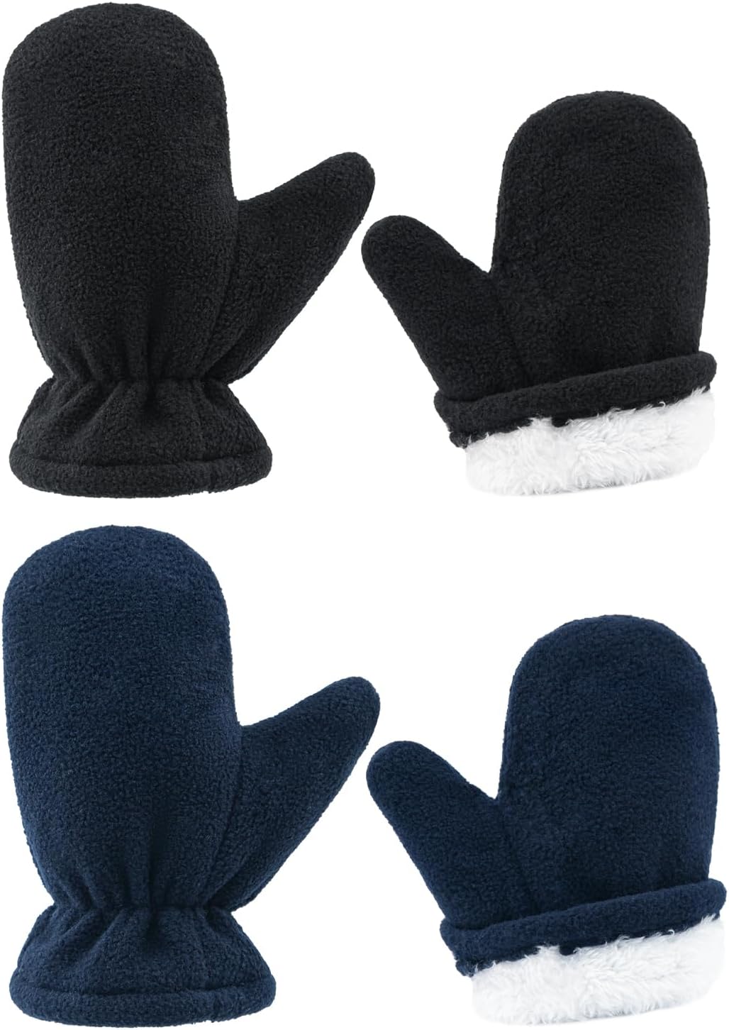 BAVST Baby Toddler Winter Mittens Girls Warm Fleece Lined Gloves Kids Sherpa Lined Mittens for Boys