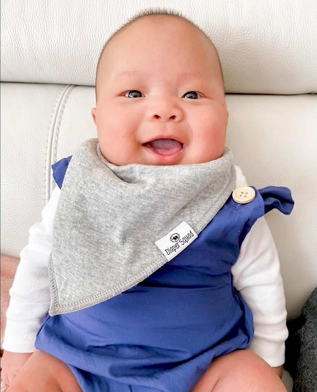 DiaperSquad's Baby Bibs for Drooling and Teething, Bibs for Boys, Baby Girl - Solid Cotton Baby Drool Bibs