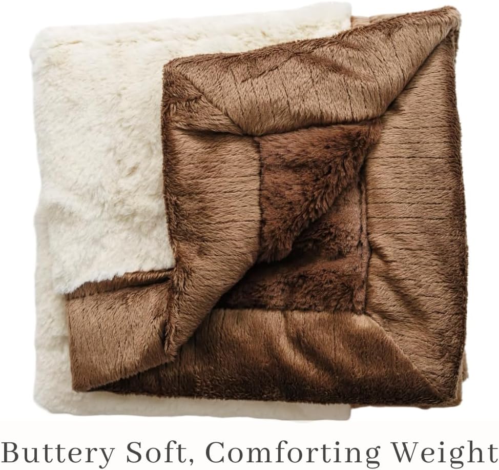 SARANONI Security Blankets for Babies Super Soft Boutique Quality Lush Luxury (Ivory & Gingersnap, Mini 15" x 20")