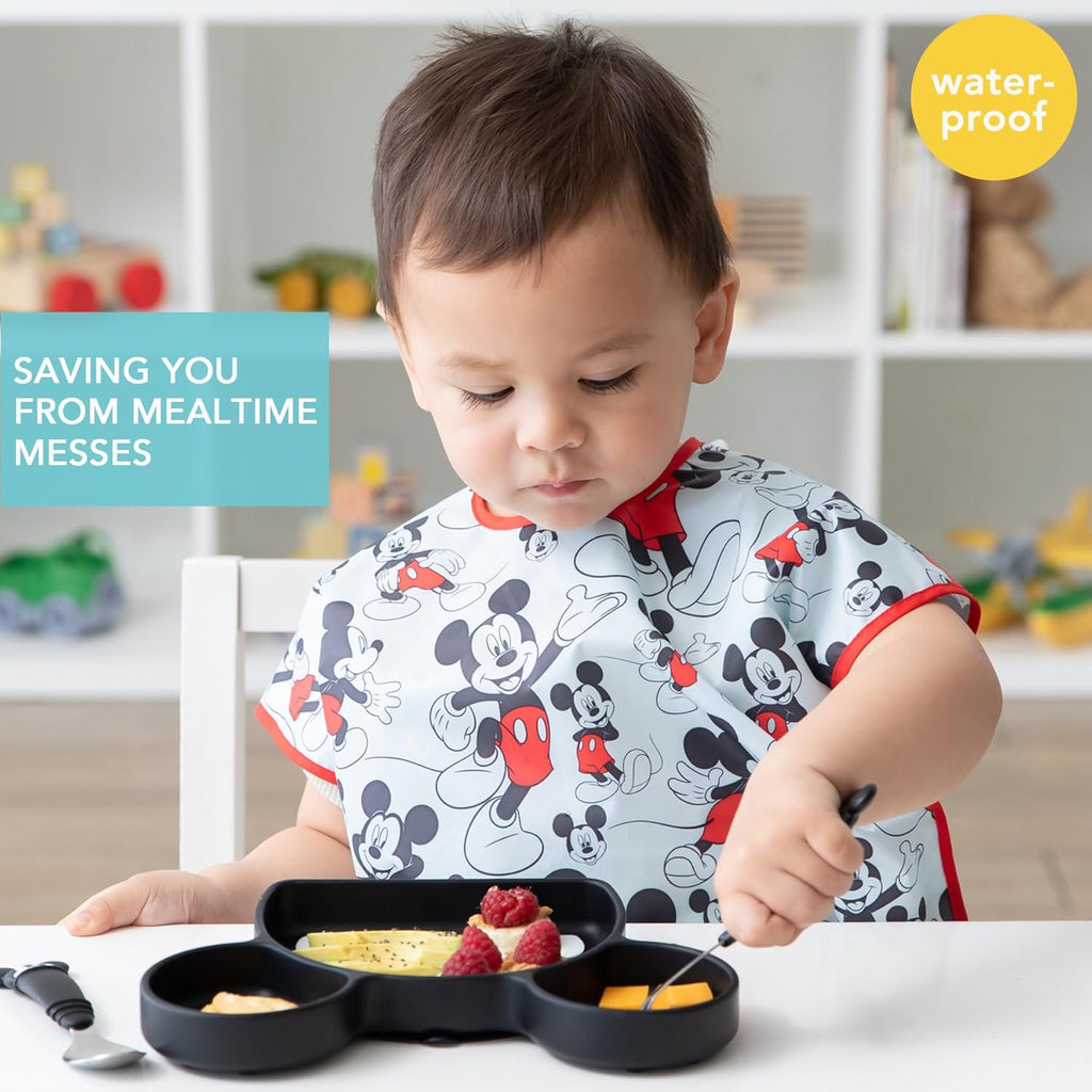 Bumkins Bibs - Toddler Bibs, Waterproof, Large for 1-3 Years, Short Sleeve