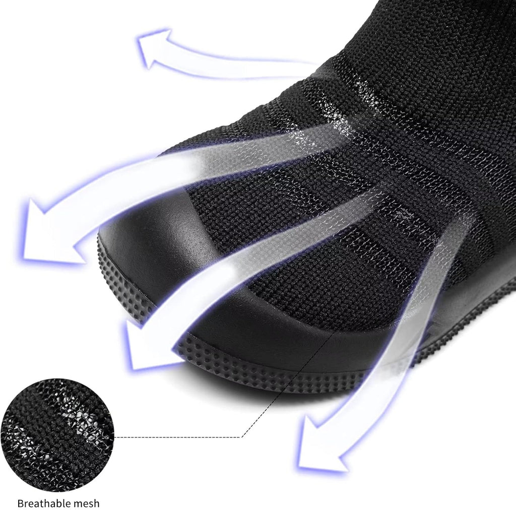 Eashi Baby Boy Girl Non-Skid Indoor Infant Walking Shoes Breathable Warm Elastic Sock Shoes with Memory Sole Protect Toes Outdoor Sneakers