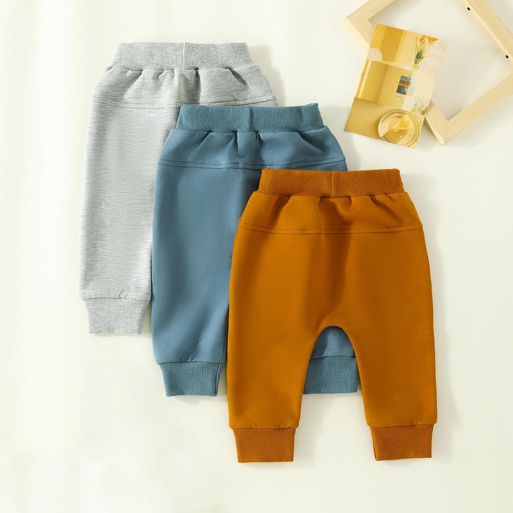 Baby Pants Toddler Infant Newborn Baby Boy Girl Sweatpants Long Joggers Pants Unisex Boy 's Clothing 3 Pack