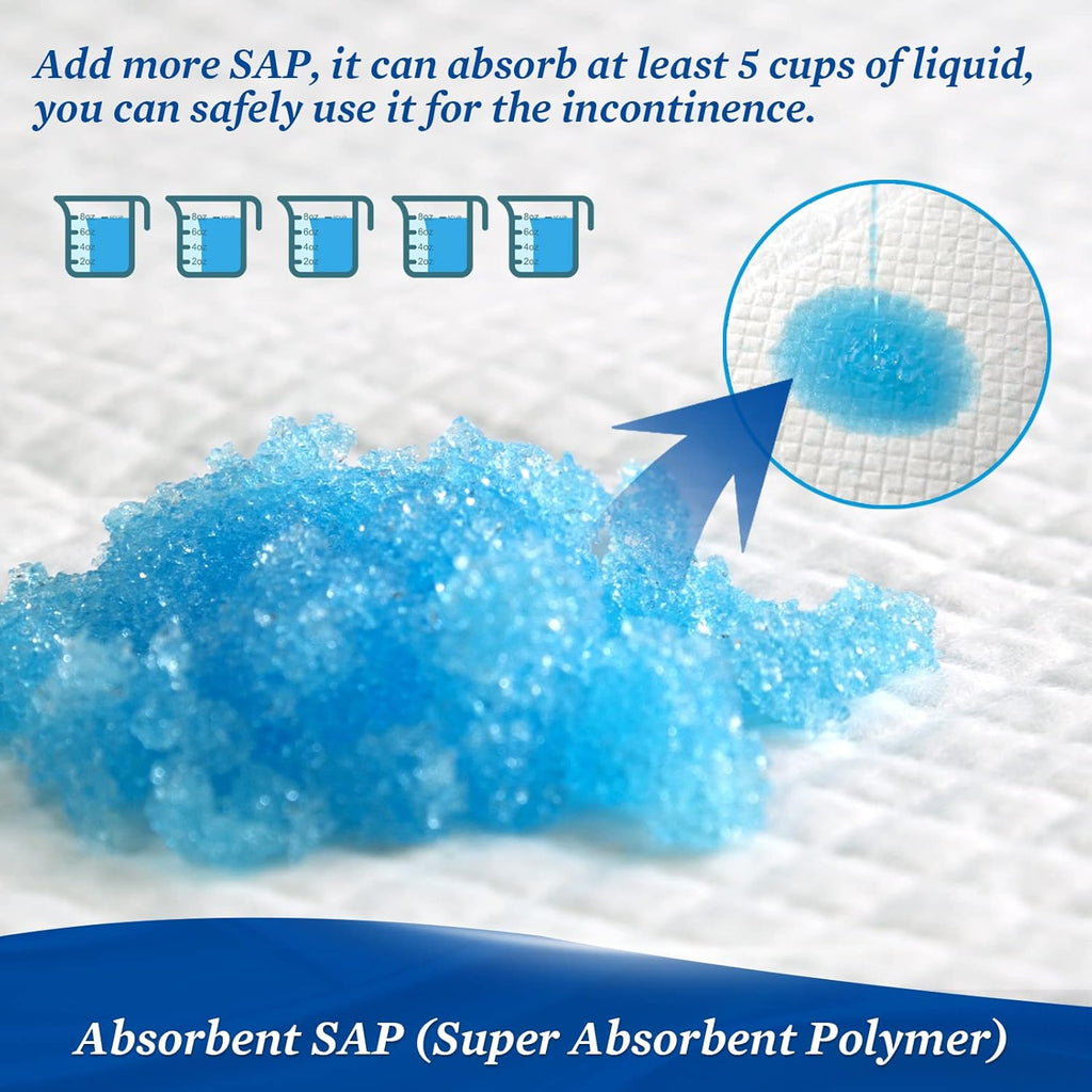 Premium Chucks Pads Disposable 23"x36" (50 Count) , Leakproof Adults Incontinence Bed Pads, Heavy Duty Absorbent Underpads Waterproof, Extra Large Puppy Pee Training Pad