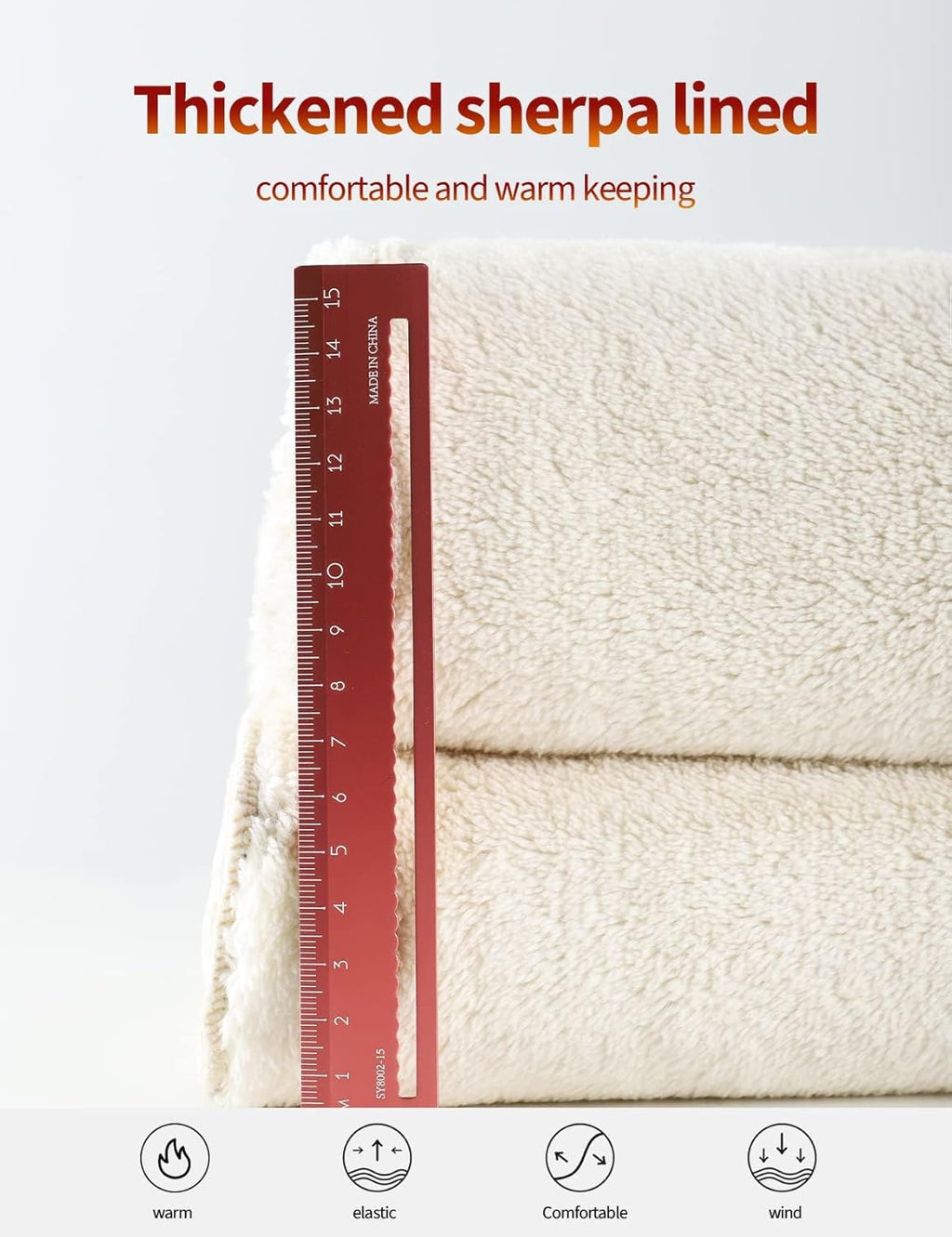 Gihuo Unisex Boy's Girls Winter Warm Sherpa Lined Zip Up Sweatshirt Fleece Jacket Kid's Hoodie Outerwear