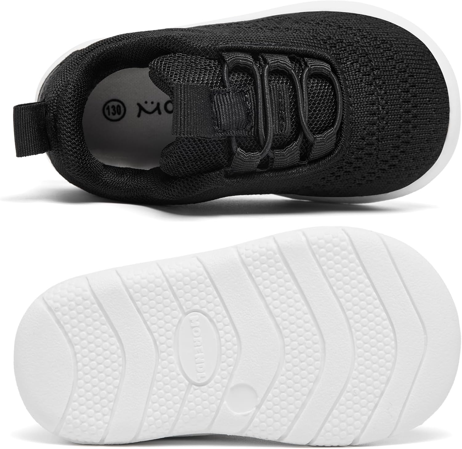 MORENDL Toddler Slip On Sneakers Baby Walking Shoes Non-Slip Breathable Unisex Pink Mesh Lace-Up Athletic Sneakers Infant Running Shoes