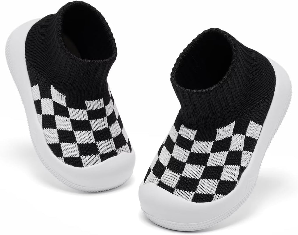 Eashi Baby Boy Girl Non-Skid Indoor Infant Walking Shoes Breathable Warm Elastic Sock Shoes with Memory Sole Protect Toes Outdoor Sneakers