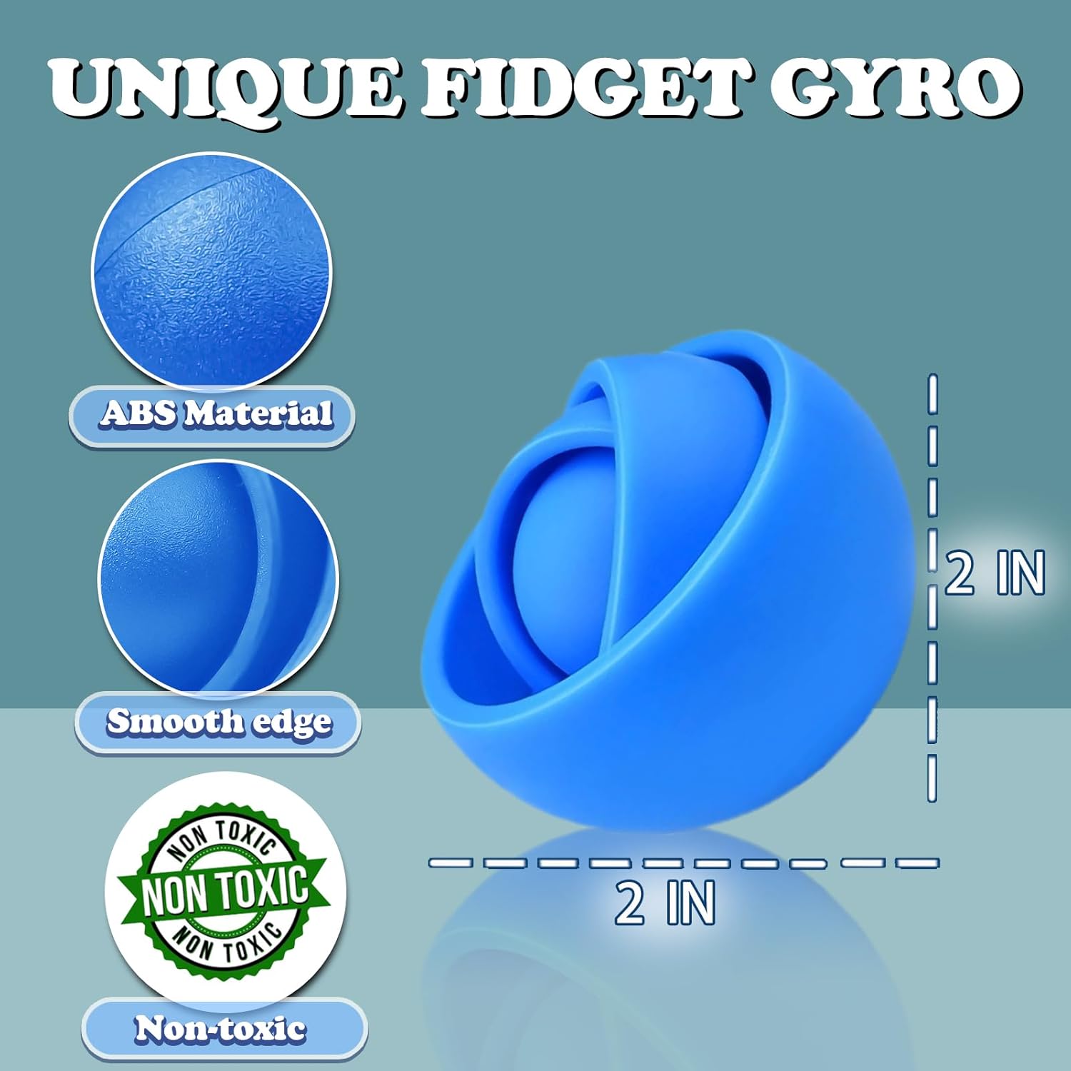 Fidget Toys Adults 4 PCs, Sensory Figette Spinner Anxiety Stress Relief Toys Quiet Fidgets Gyro for Autism ADHD Kids Gifts Cool Gadget Office Desk Toy Easter Basket Stuffers for Teen Boys…