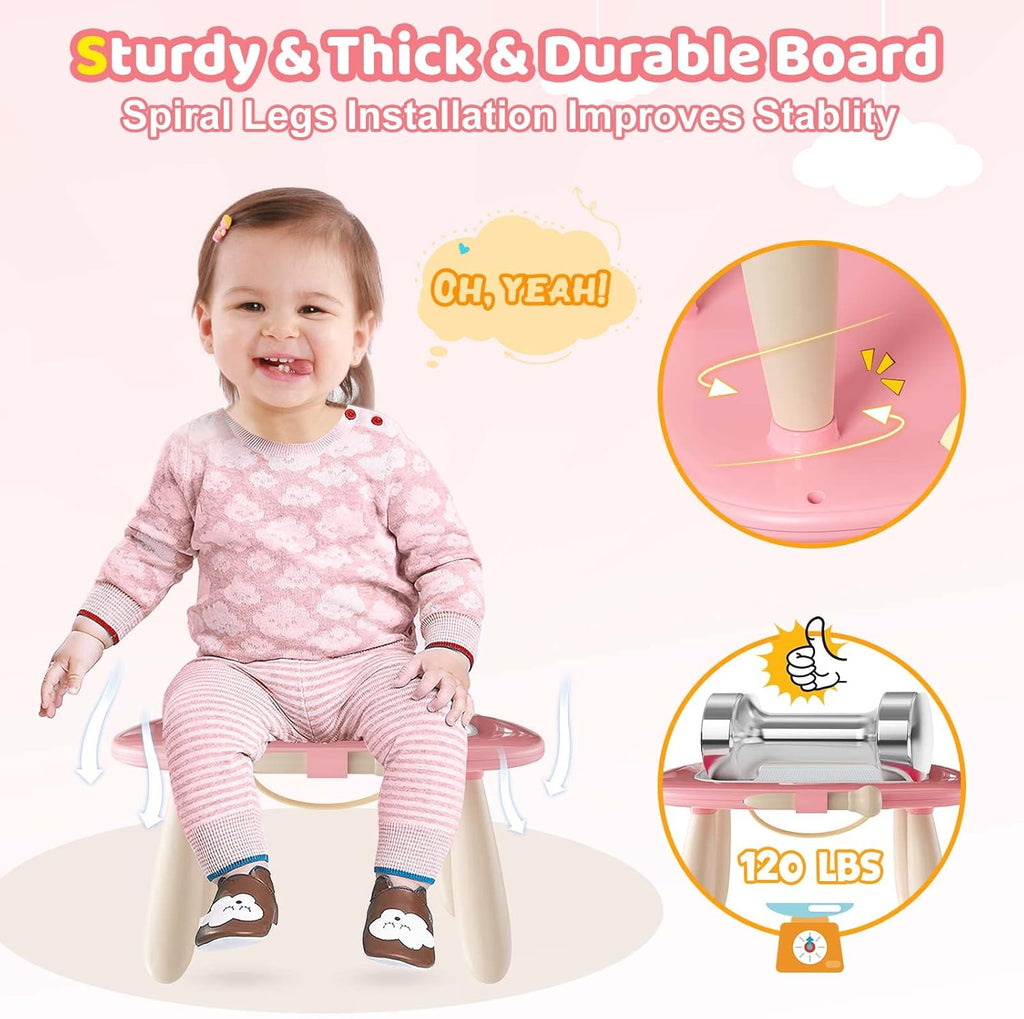 Kikidex Magnetic Drawing Board, Toddler Girl Toys for 1-2 Year Old, Doodle Board Pad Learning and Educational Toys for 1 2 3 Year Old Baby Kids Birthday Gift(Soft Pink)