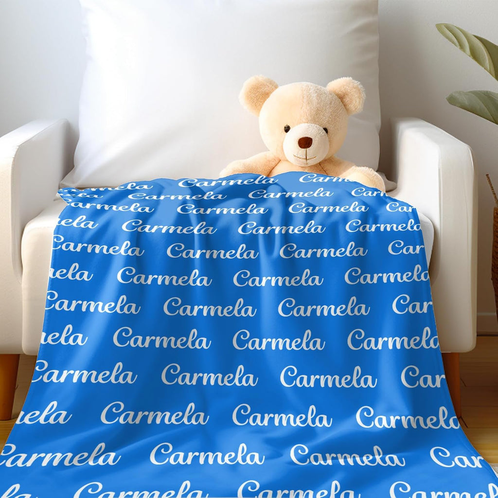 Ship Next Day, Custom Name Blanket - Printed in USA, Personalized Baby Blankets for Girls, Baby Blanket with Name, Ultra-Soft Cozy Fleece Blankets, Gifts for Boys & Girls Kids Teen Girl New Mom
