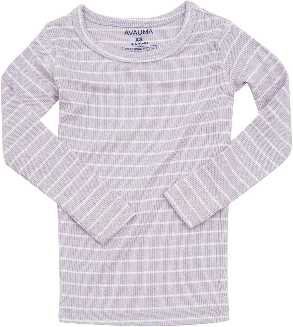 AVAUMA Stripe Pattern Baby Boys Girls Pajama Set Kids Toddler Snug fit Ribbed Sleepwear pjs for Daily Life Style
