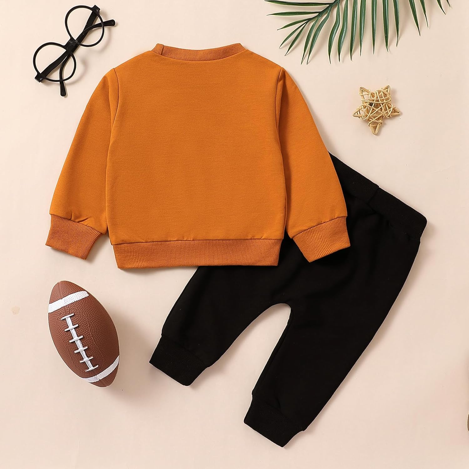 Baby Boy Clothes Fall 6 12 18 24 Months Football Long Sleeve Pullover Tops & Pant Sets Toddler Winter Outfits