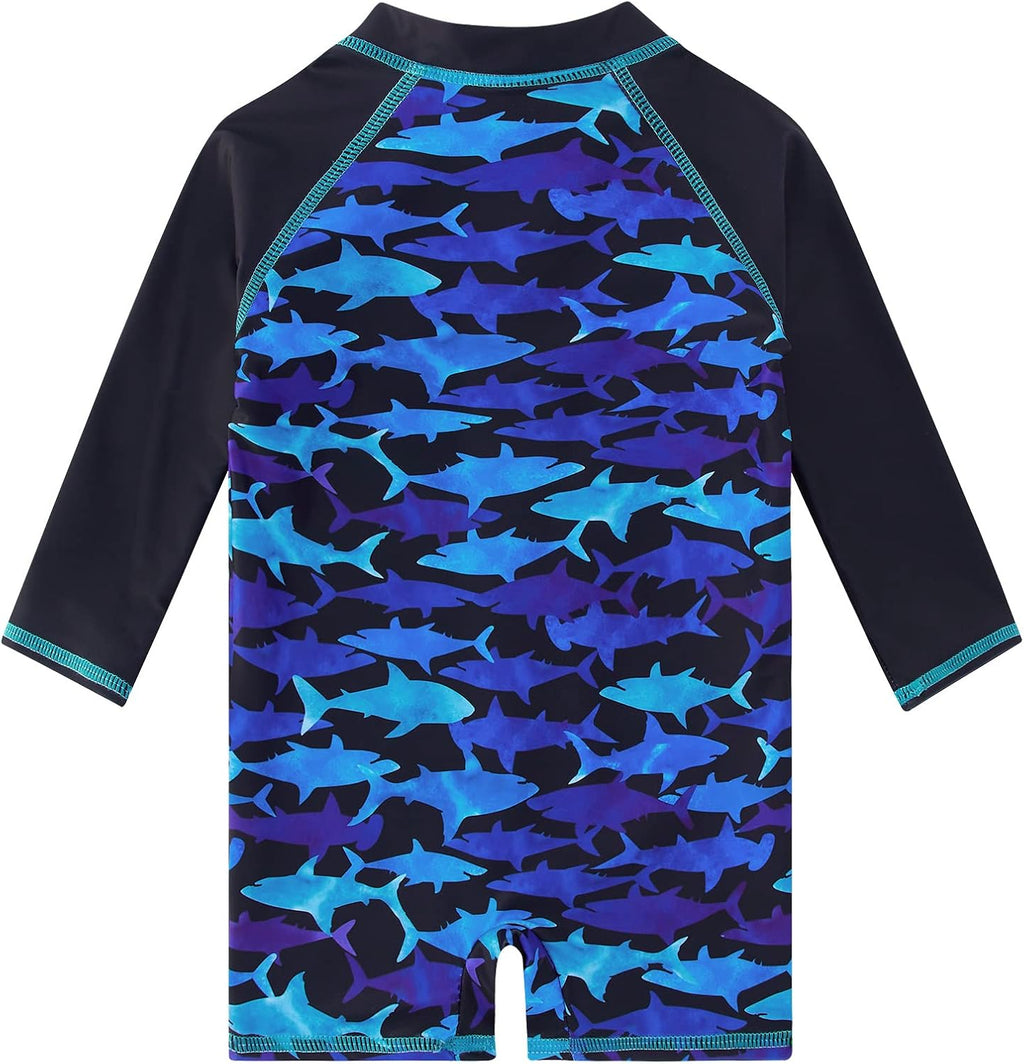 Funnycokid Baby Swimsuit Boy Toddler Bathing Suit Rash Guard UPF 50+ Swimwear 6 Months-4T