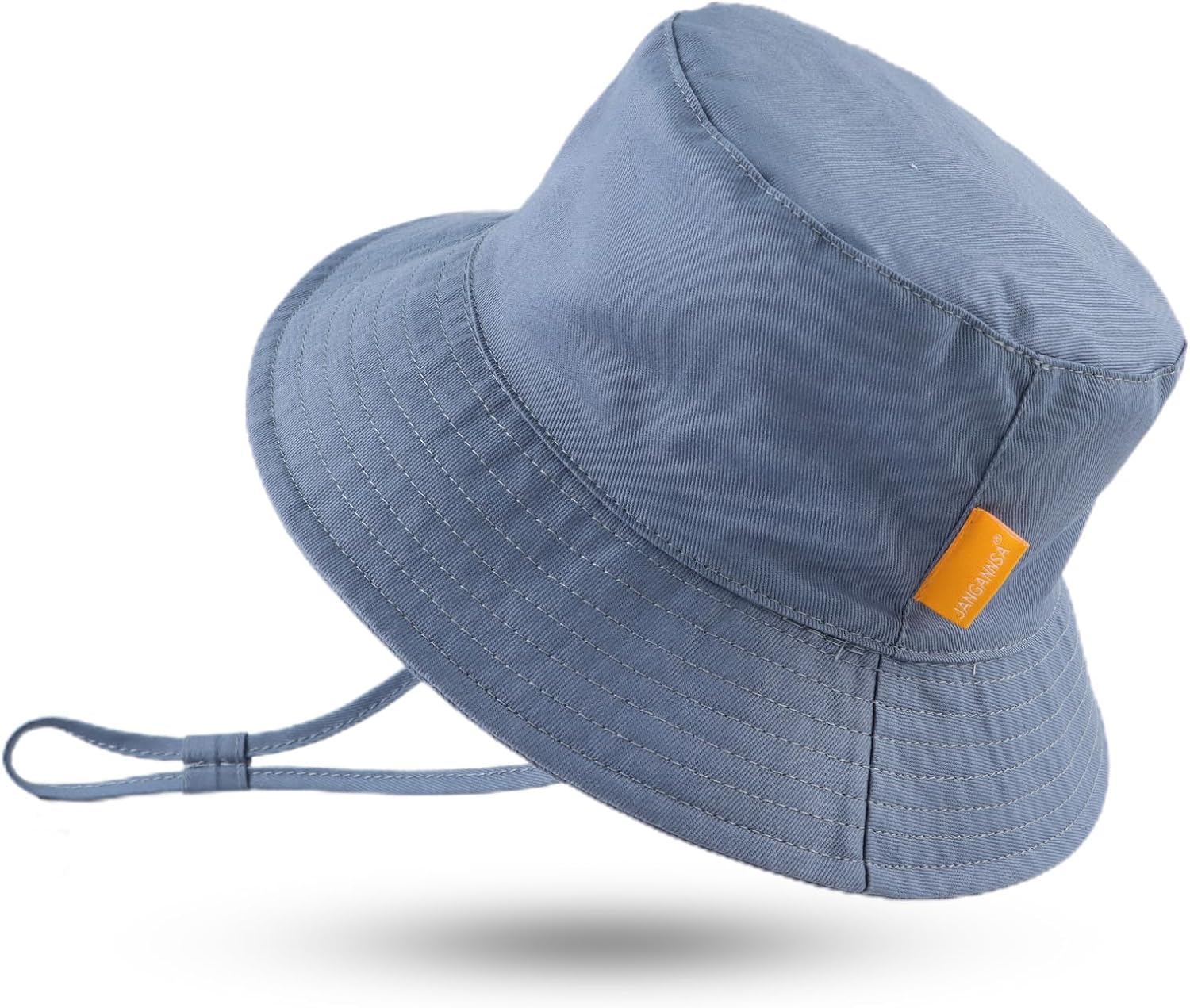 JANGANNSA Cotton Baby Sun Hat Infant Toddler Boys Girls Bucket Hats Summer Sun Protection Kids Beach Caps