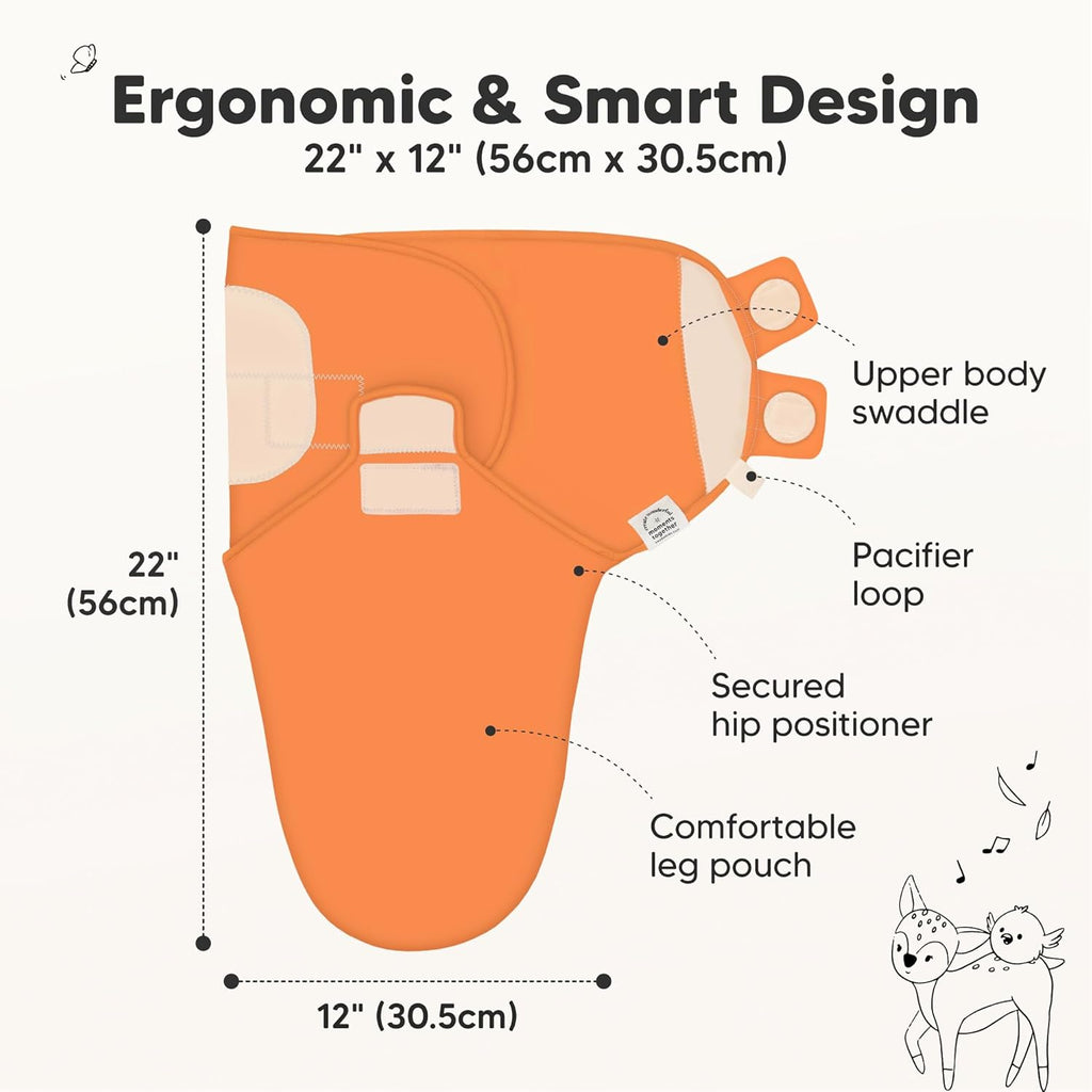 3-Pack Organic Baby Swaddle Sleep Sacks - Swaddles for Newborns, Infant 0-3 Months, Baby Girls, Boys, Soft & Snug Newborn Sleep Sack, Nursery Swaddling Blankets (Valiant)