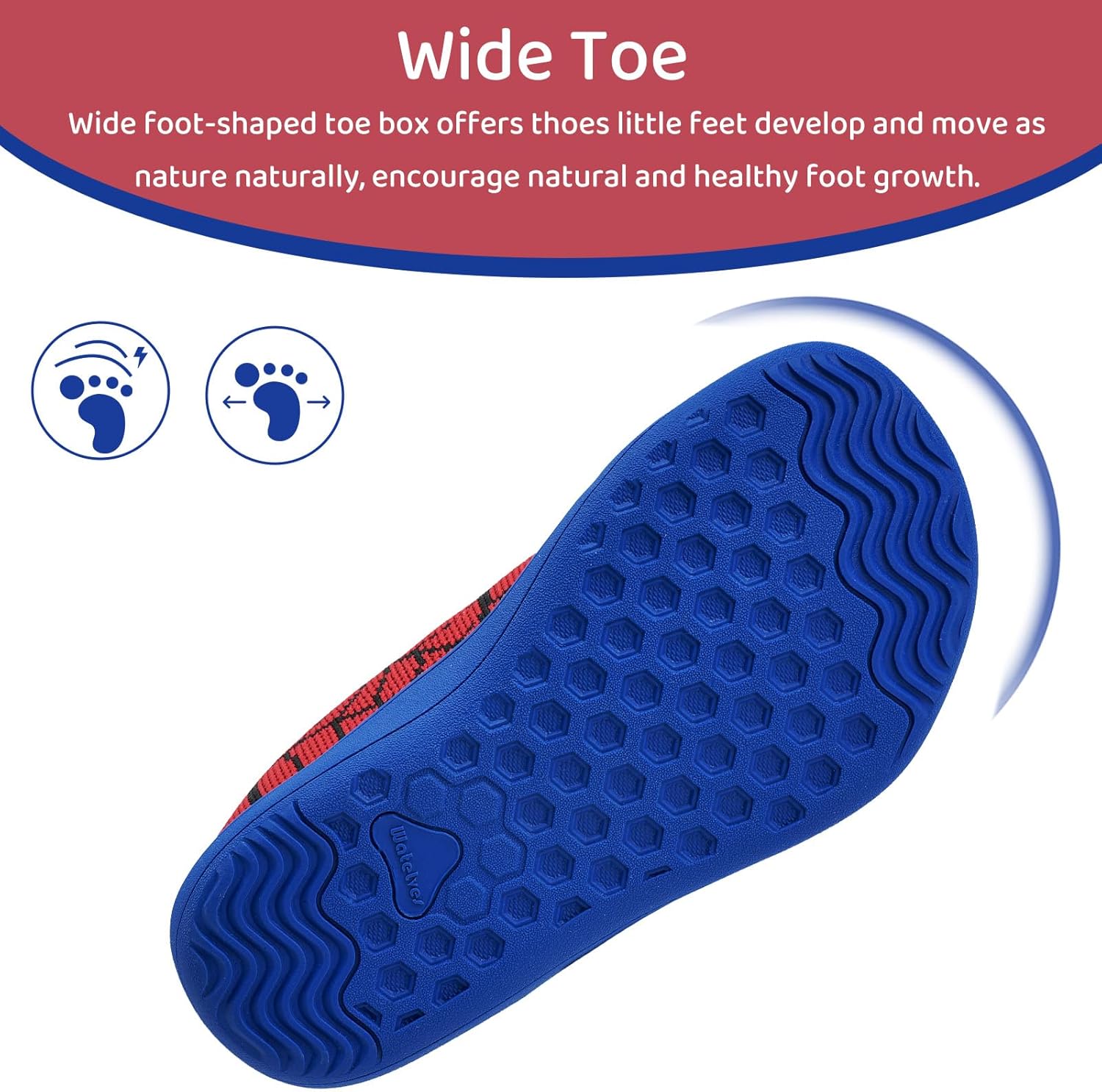 WateLves Toddler Little Kids Wide Barefoot Shoes The First Walking Shoes Girls Boys Breathable Zero Drop Minimalist Sneakers with Wide Toe Box Natural to Grow