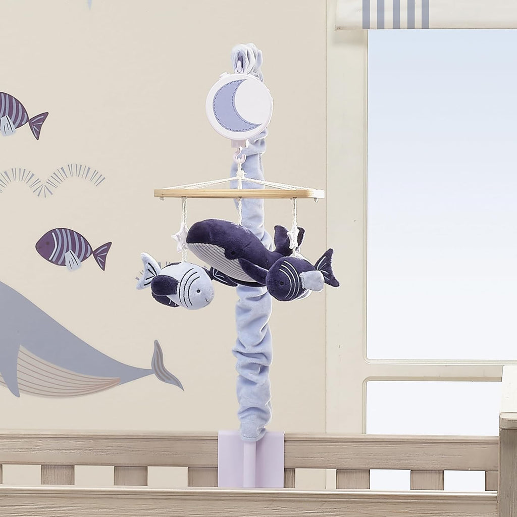 Lambs & Ivy Bubbles & Squirt Whale/Fish Musical Baby Crib Mobile Soother Toy