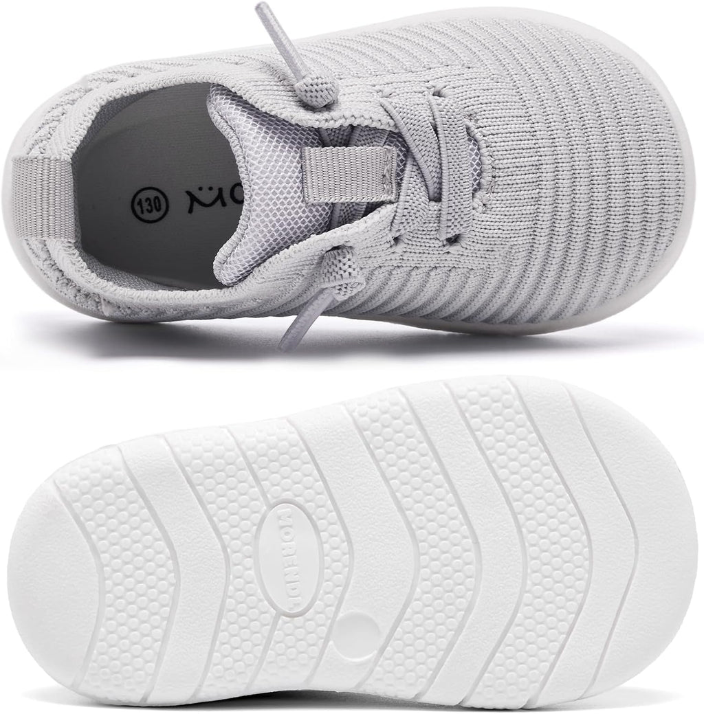 MORENDL Toddler Shoes Baby Walking Sock Shoes Infant Sneakers 0-4 Years Boy Girl Barefoot Tennis Shoe Non-Slip Brethable