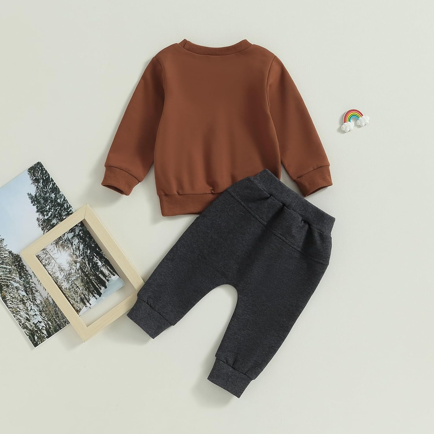 Baby Boy Clothes Fall 6 12 18 24 Months Football Long Sleeve Pullover Tops & Pant Sets Toddler Winter Outfits