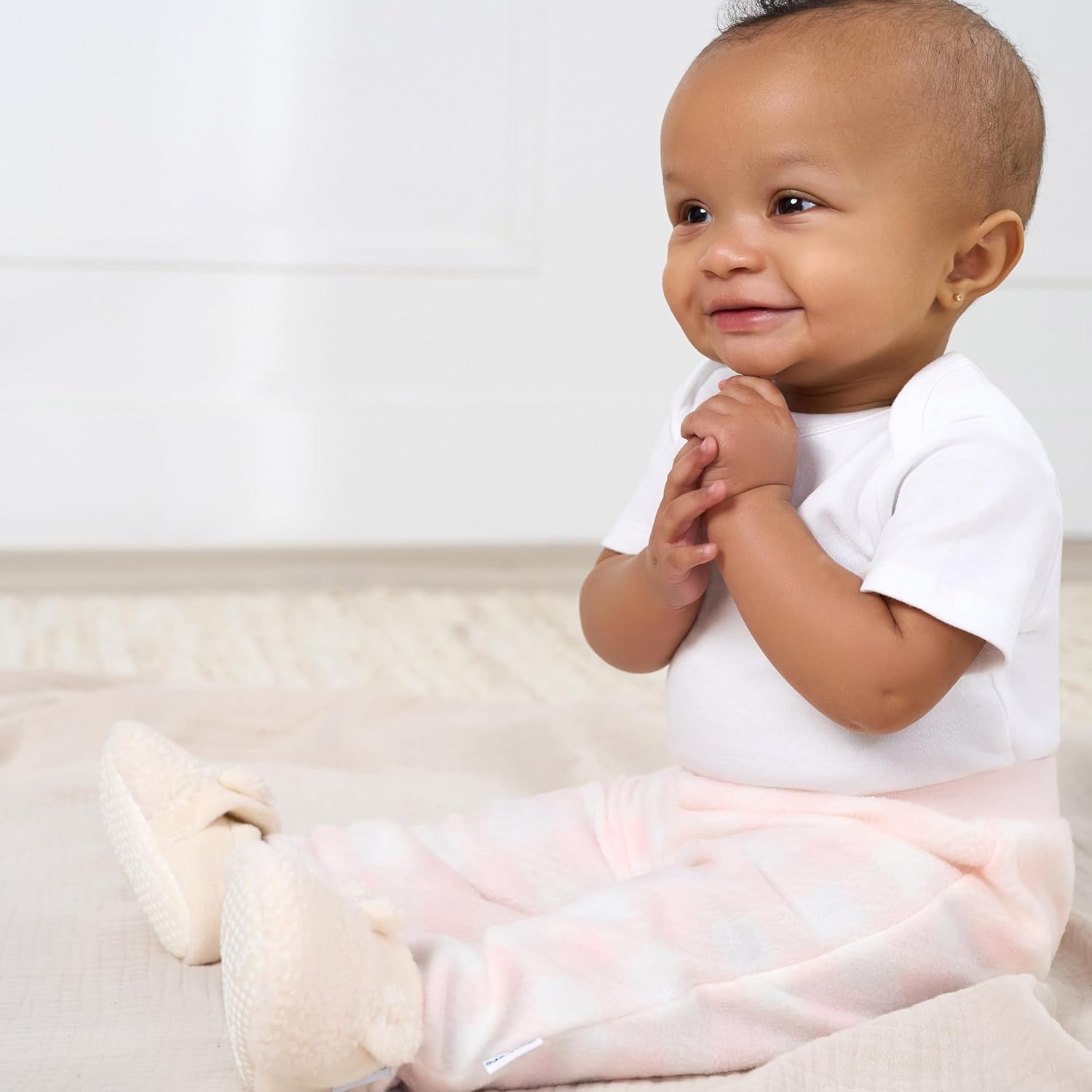 Gerber Baby Girls' 4-Pack Microfleece Pants