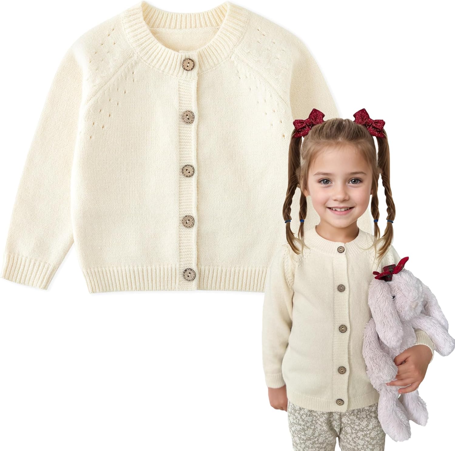 Simplee kids Baby Sweater Animal Leopard Printed Baby Cardigan for Autumn Fall…