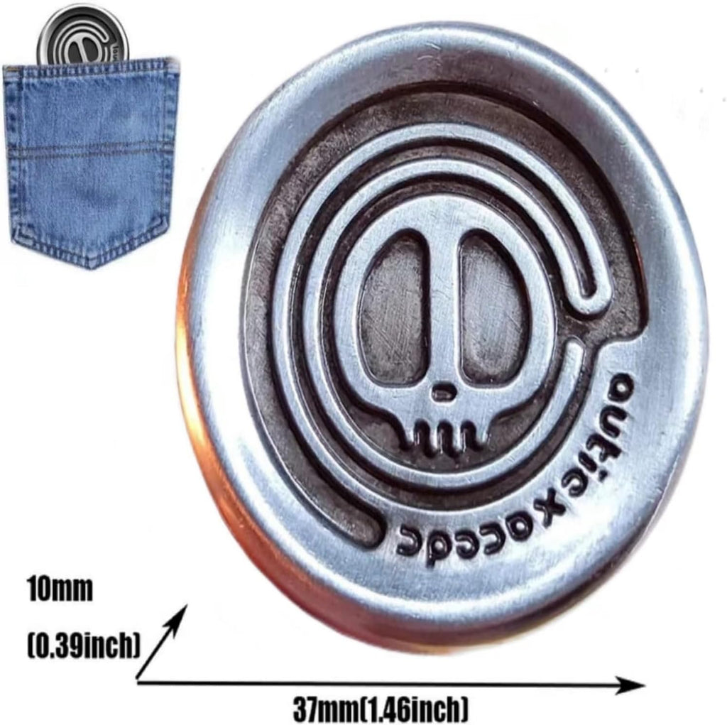 Haptic Coin Fidget Slider Metal EDC Fidget Clicker Office Fidget Toys for Adults ADHD Autism Sensory -Silver