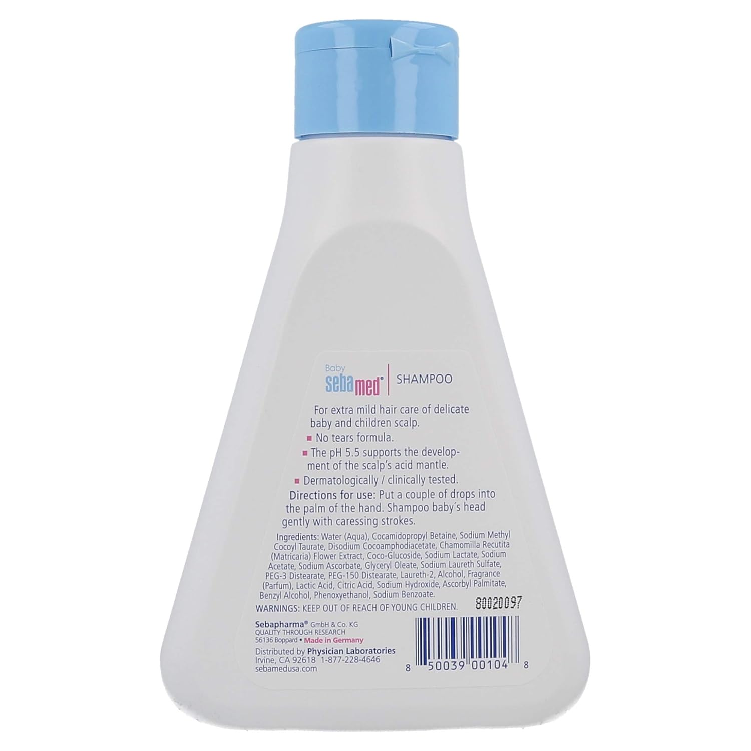 SEBAMED Children's Baby Shampoo Extra Mild Cleanser for Delicate Baby Hair and Scalp (250mL)