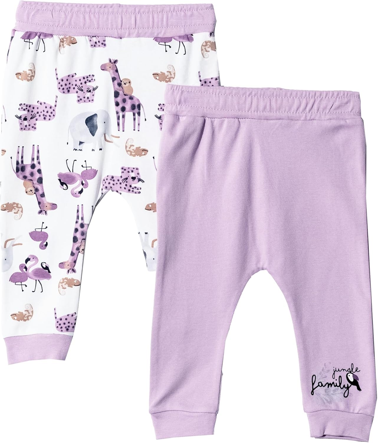 Toddler and Baby Unisex Pants 2-Pack -Baby Pants 0-3 Months to 18-24 Months Baby Cotton Sweatpants Jogger Boy Girl