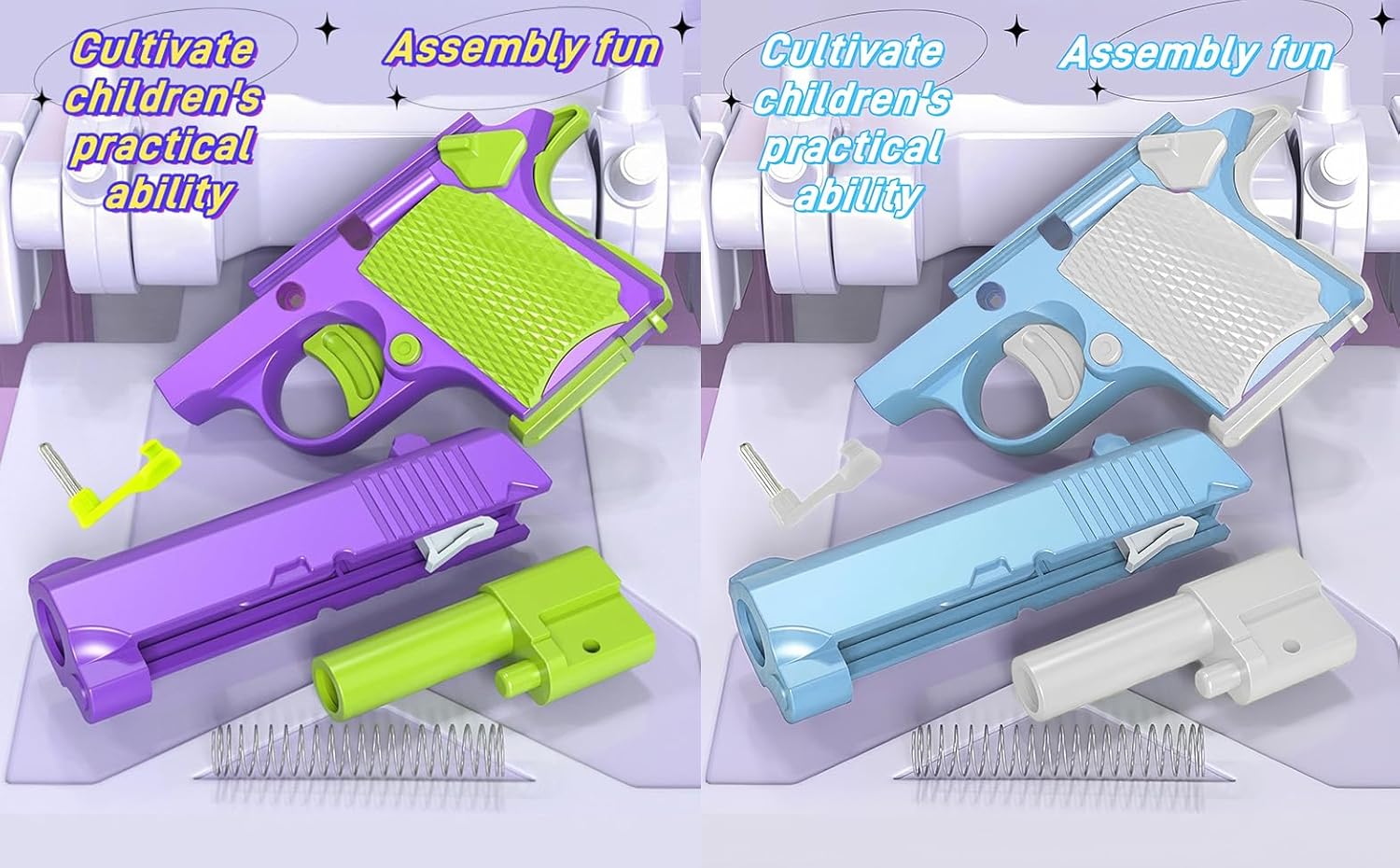 2024 New 1911 Model Radish Fun and Safe Toys,Fidget Toys Suitable for Relieving ADHD and Anxiety,Stress Relief Funny Toys for Adults,The Fun Gift for Adults and Kids (Blue&Purple / 2 PCS Pack)