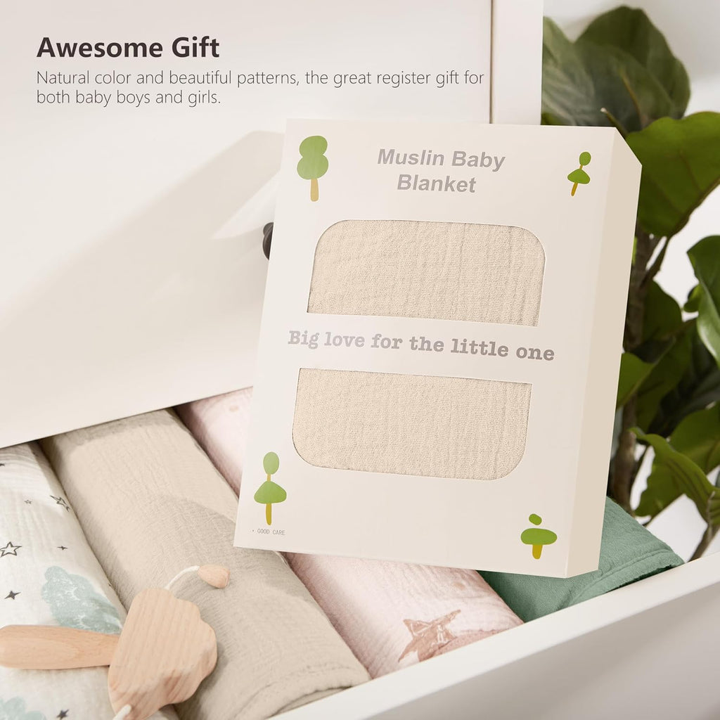 Susurration Baby Blanket for Unisex Boys Girls, Soft Nursery Minky Blanket with Muslin Cotton Front and Dotted Fleece Back, Receiving Blanket for Baby Newborn Infant, 30x40inch (Cream)