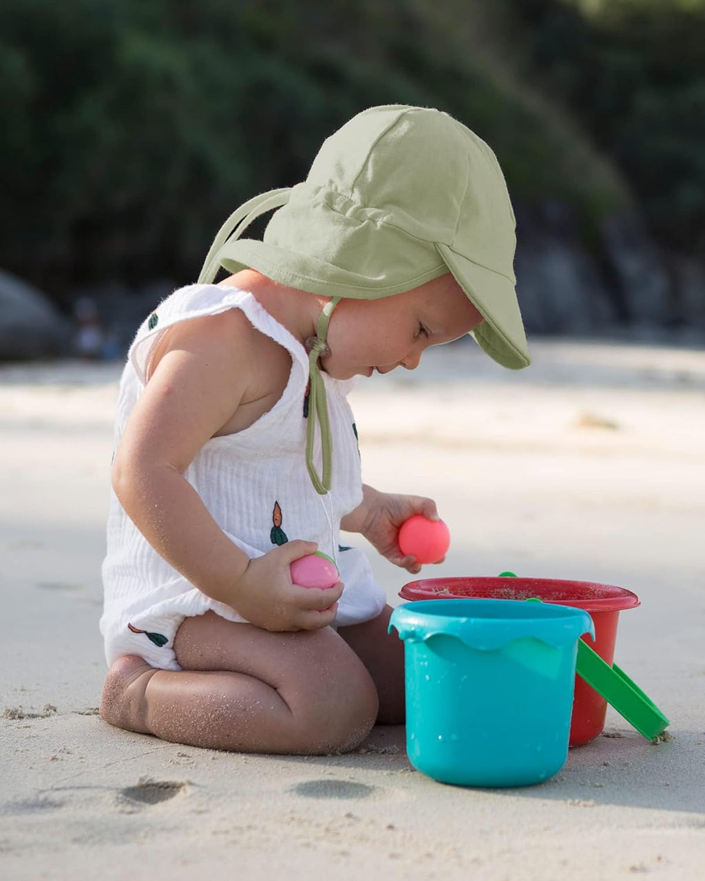 FURTALK Baby Sun Hat UPF 50+ UV Ray Sun Protection Cotton Toddler Hats for Boys Girls