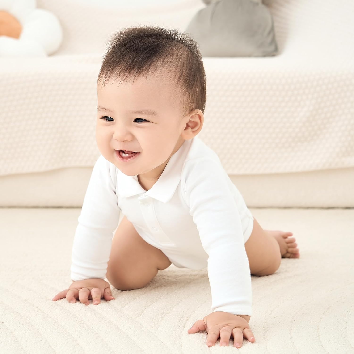 pureborn Baby Boys Girls Bodysuit Super Soft Cotton Romper 0-24 Months