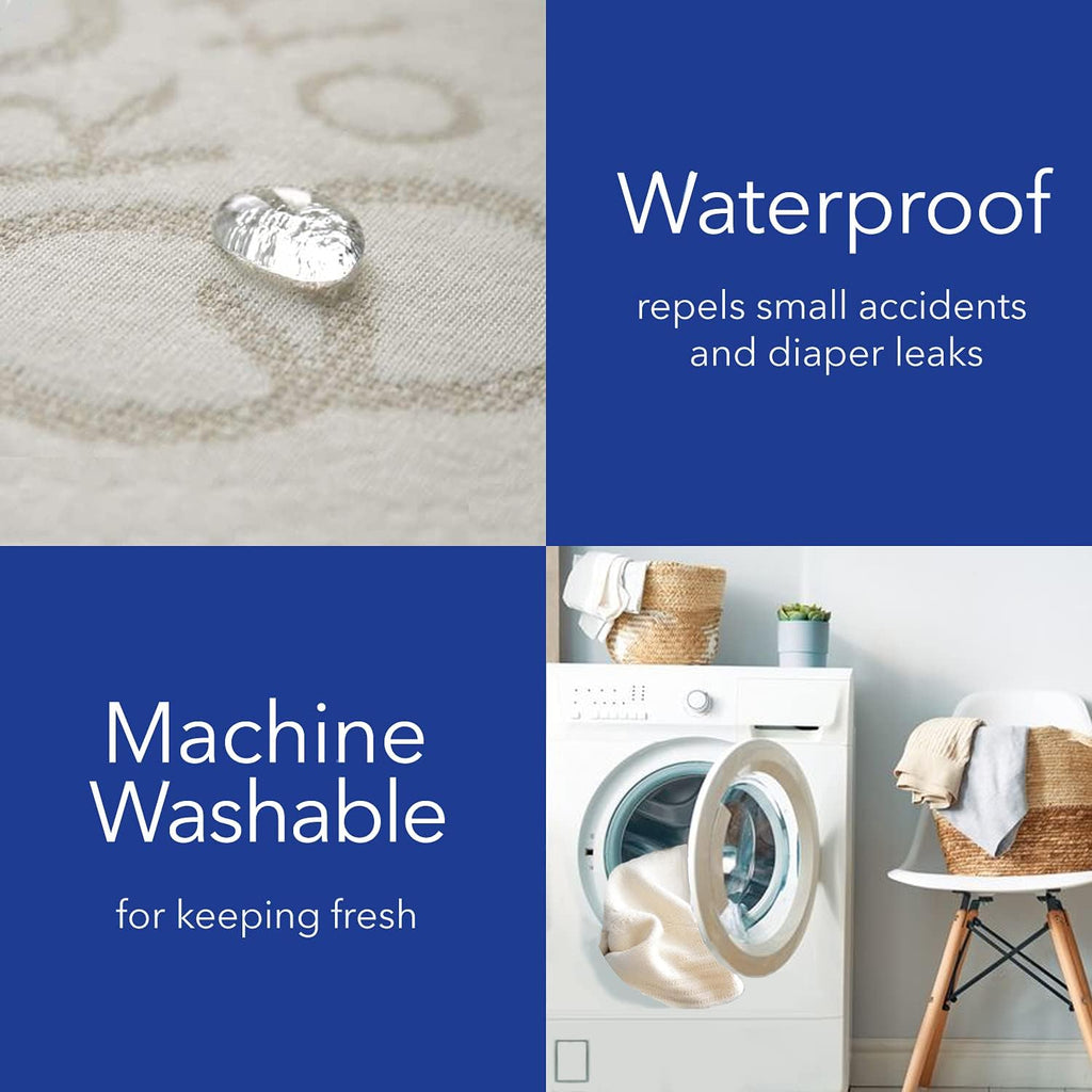 Organic Dream Pack and Play Mattress I [Dual-Sided] I Firm Infant Side + Memory Foam Toddler Side I Plush 100% Organic Cover I Fits Most Pack N Play Playpens and Playards