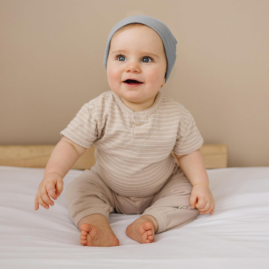 Konssy 6 Pack Baby Beanie Hats for Unisex, Toddler Beanies Baby Girl Boy Hat Warm Cap for Infant, Toddler