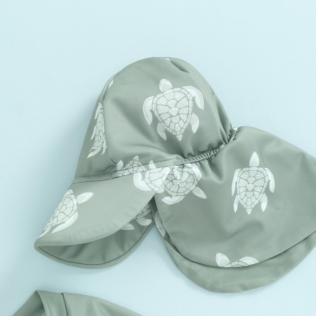 Hnyenmcko Baby/Toddler Boy Rash Guard Swimsuit Long Sleeve One Piece Zipper Swimwear Sunsuit Infant Bathing Suit Beachwear