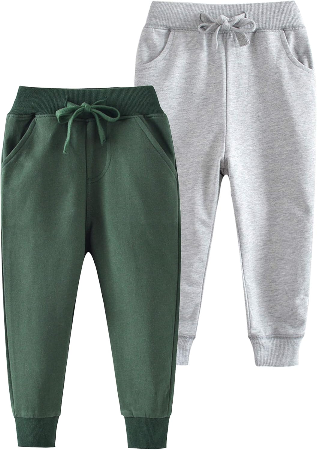 HUAER& Baby Boy's Jogger Pants Dinosaur Car Drawstring Elastic Sweatpants