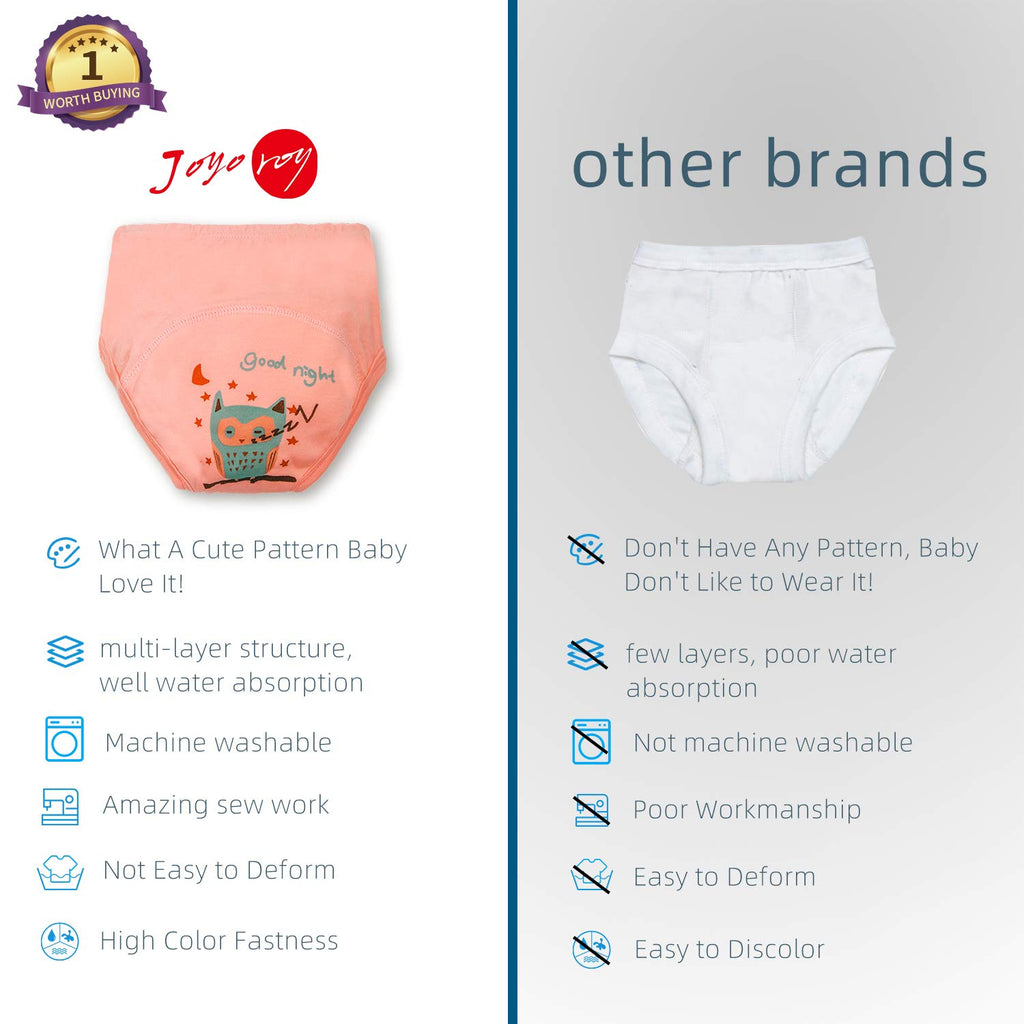 Joyoroy 6Pcs Little Girls Underwear Potty Training Pants 5T Toddler Girl Panties Underwear for Toddler Girls Training Pants Girls Potty Training Underwear Cotton Training Pants for Toddlers