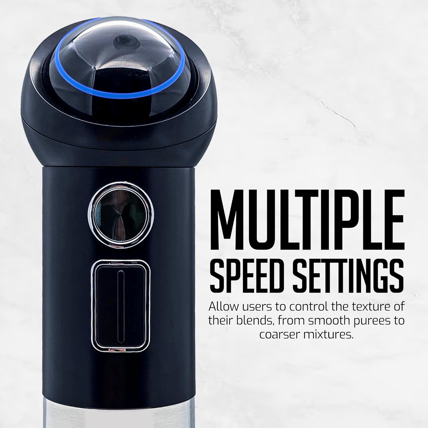 OVENTE Cordless Immersion Hand Blender, 300W Rechargeable Handheld Portable Stick Mixer with Speed Pulse Activating Sensor and Stainless Steel Blades for Smoothies, Shakes or Baby Food, Black HR995B