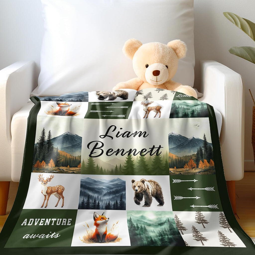 Ship Next Day, Personalized Baby Blankets - Printed in USA, Custom Name Blanket, Baby Blanket with Name, Ultra-Soft Cozy Fleece Blankets, Gifts for Baby Newborn Toddlers Boys & Girls Kids