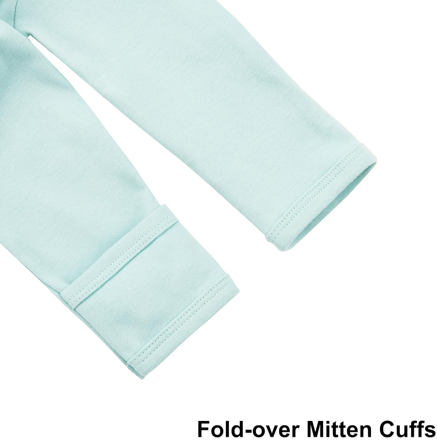 Aablexema 3-Pack Organic Cotton Baby Footless Pajamas with Mitten Cuffs, 2-Way Zipper Romper Sleepers