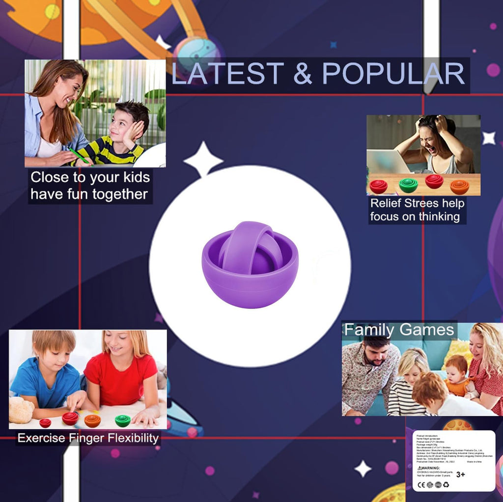 Fidget Toys, 3D Teen Boys Fidgets Spinners, Relief Stress and Exercise Fingers Hand Ball Fidgets Gyroscope, Best Gifts for Boys, Girls, Adult Birthday Games(1PACK)