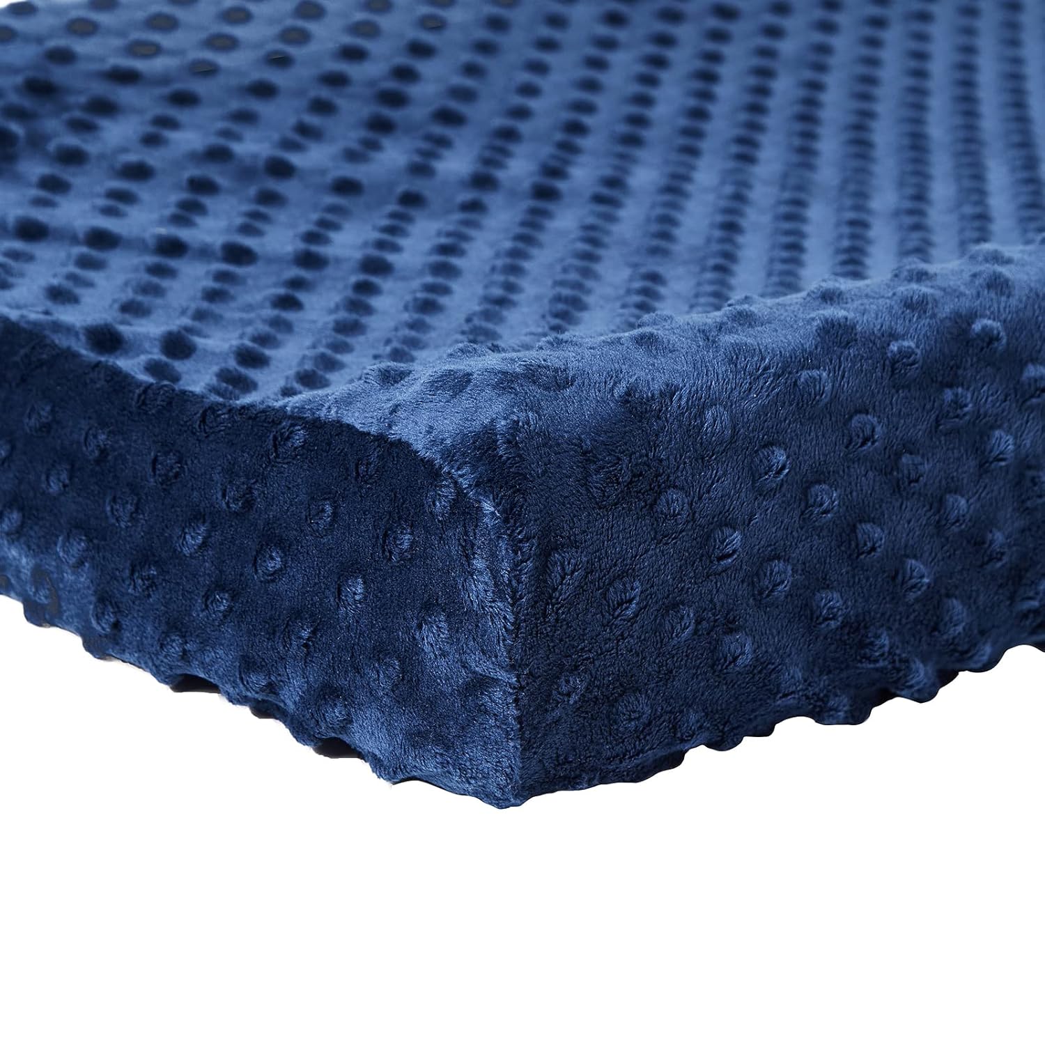 Baby Changing Pad Cover, Super Soft Plush Dot Diaper Changing Table Covers for Baby Girls and Boys, Ultra Comfortable, Safe for Babies, Fit 32"/34'' x 16" Pad (Estate Blue)
